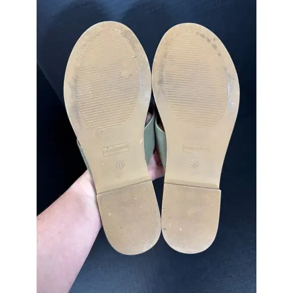 Cynthia Rowley Libra Criss Cross Green Sandal Sz 7.5 - Picture 8 of 8